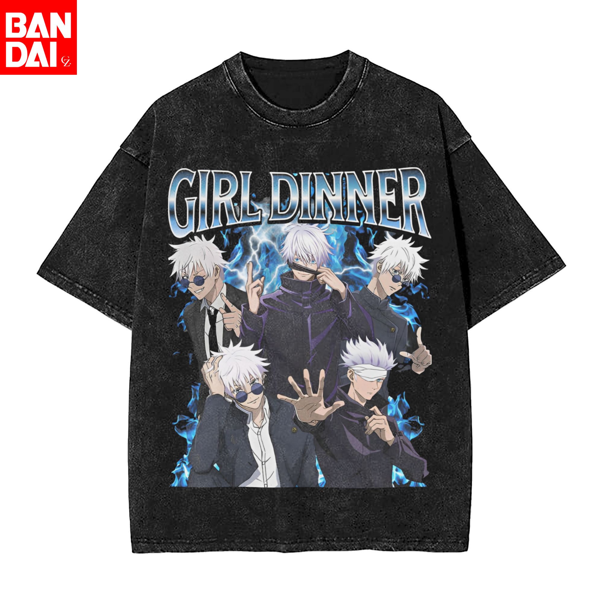 Anime Girl Merchandise - Oversized Washed T Shirt Jujutsu Kaisen