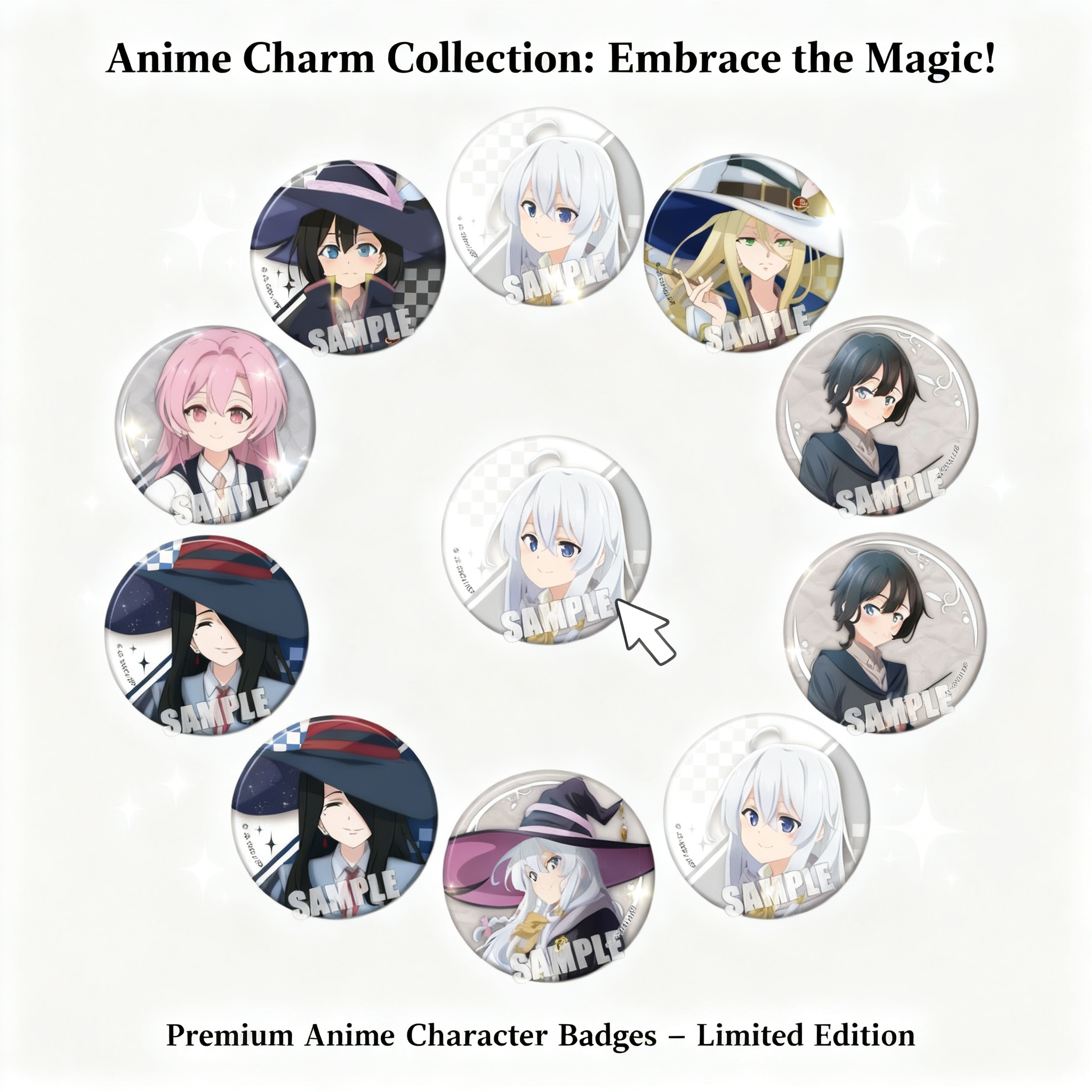 Anime Merchandise Types - Anime Cosplay Badge Witch Journey Elaina