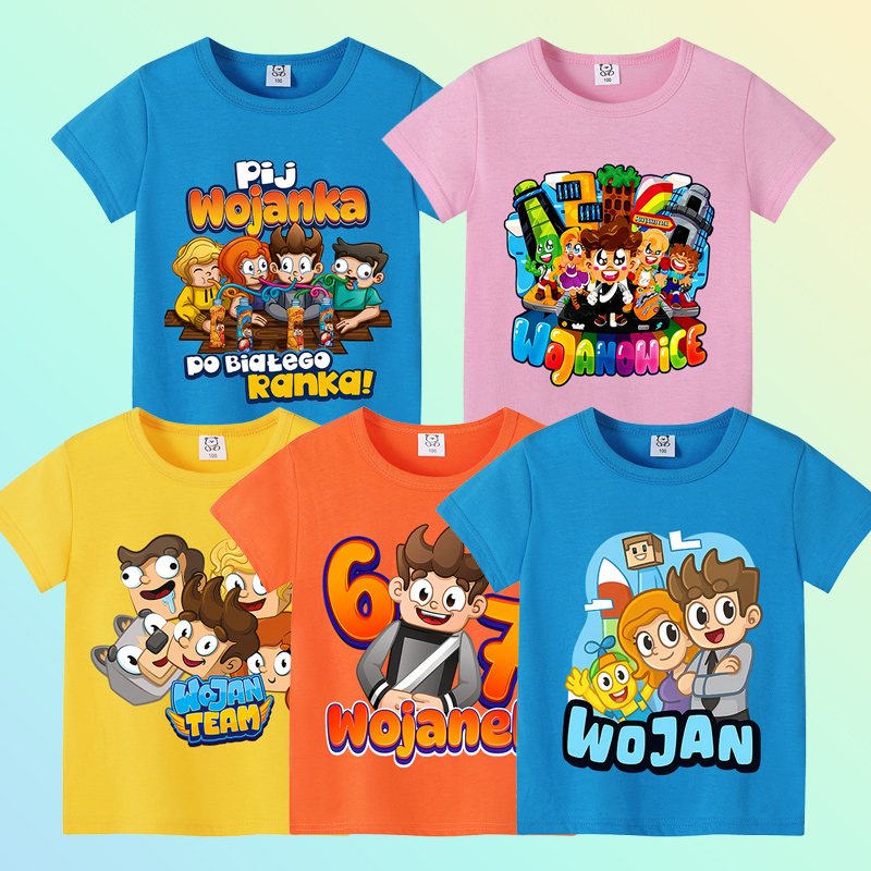 Anime Girl Merchandise - Wojans Team T-shirt Anime Round Neck