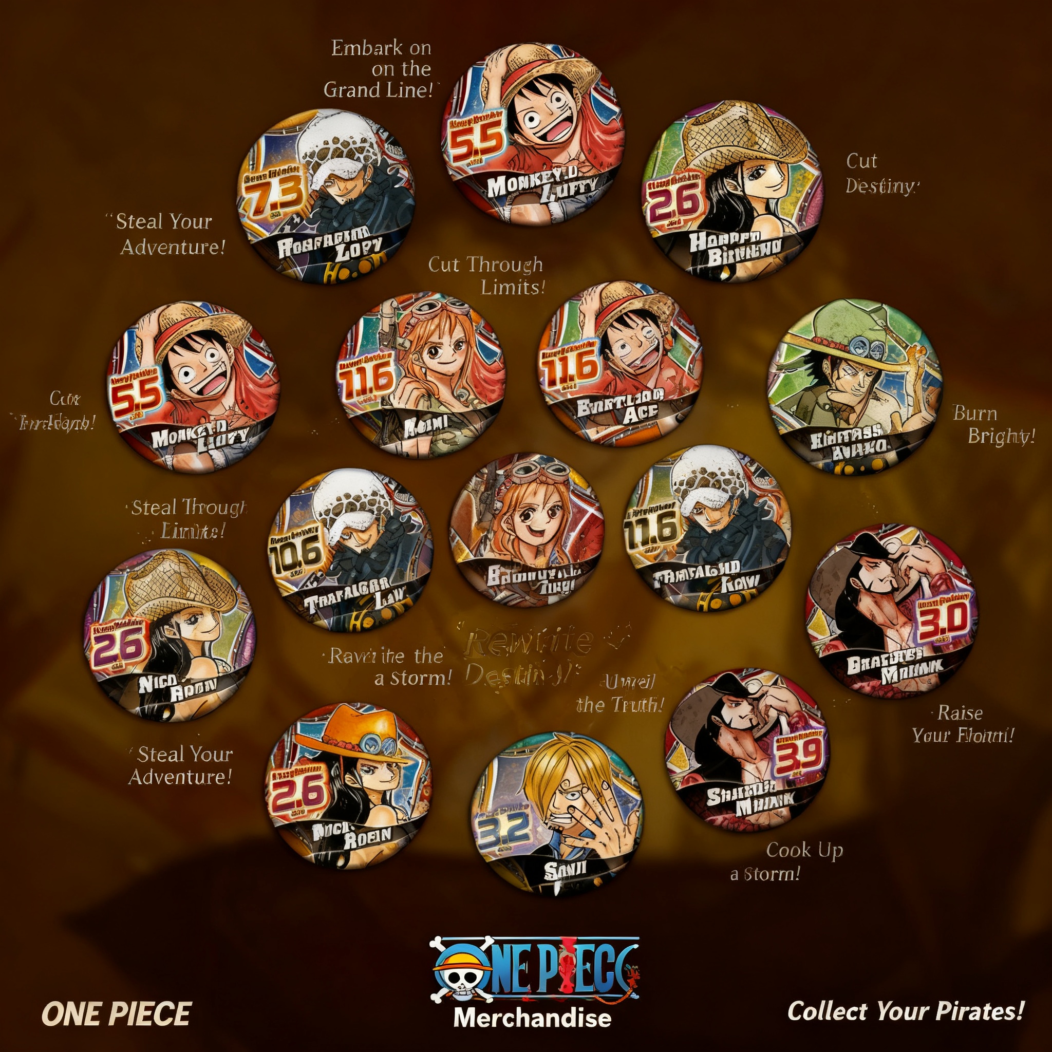 Anime Merchandise In Chinese - One Piece Anime Badge Pin Backpack