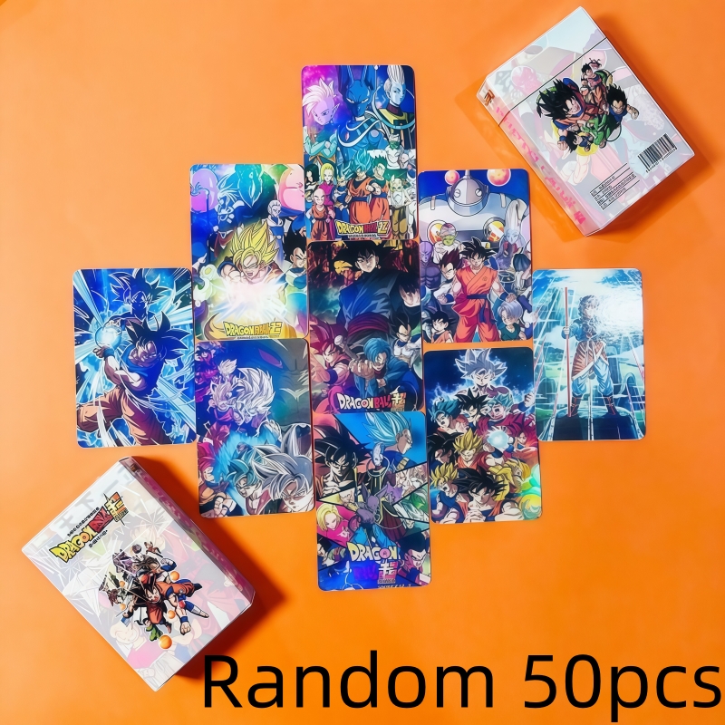 Anime Merchandise Box Set - 50pcs Dragon Ball holographic cards cartoon