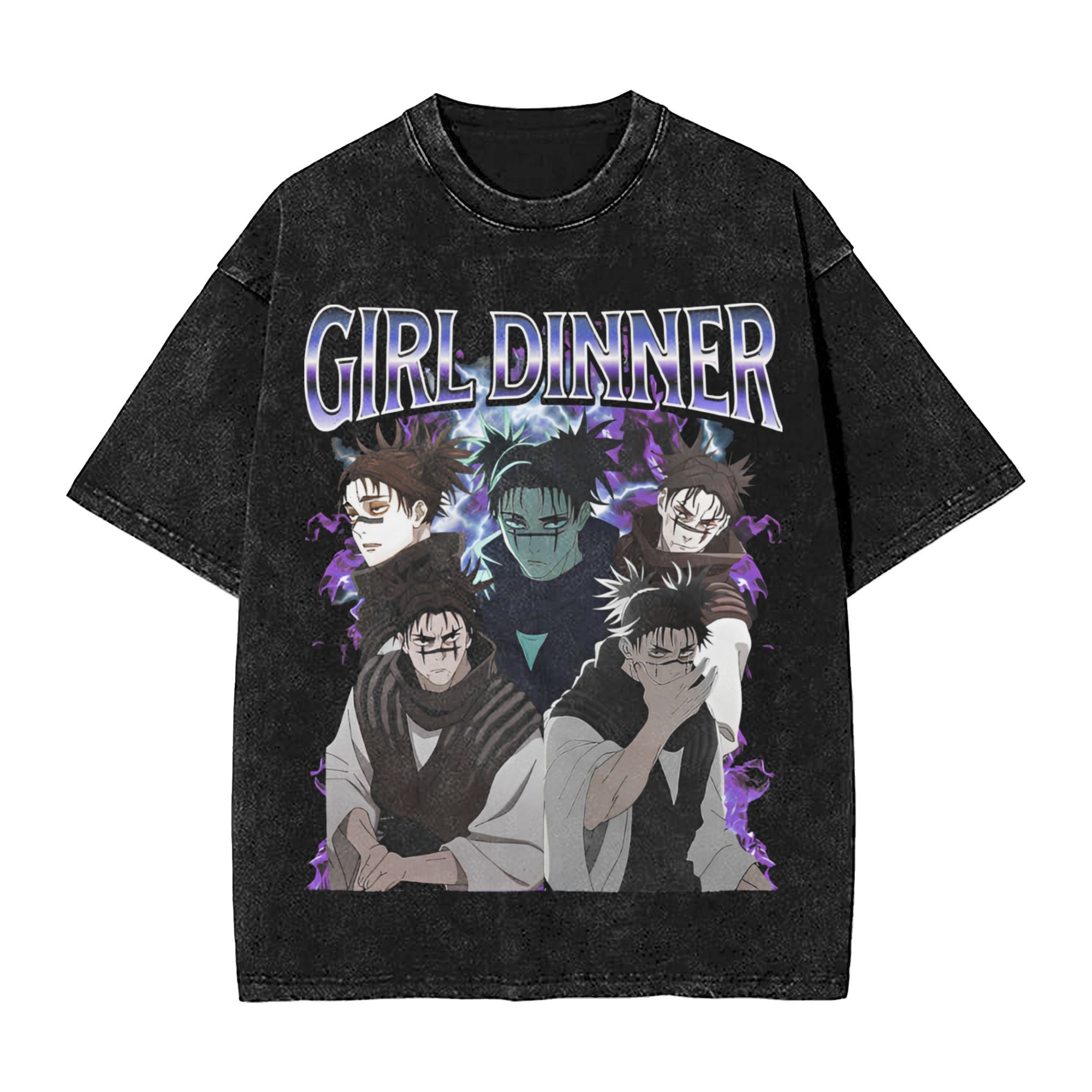 Oversized Washed T Shirt Jujut - огляд і ціна Anime Girl Merchandise