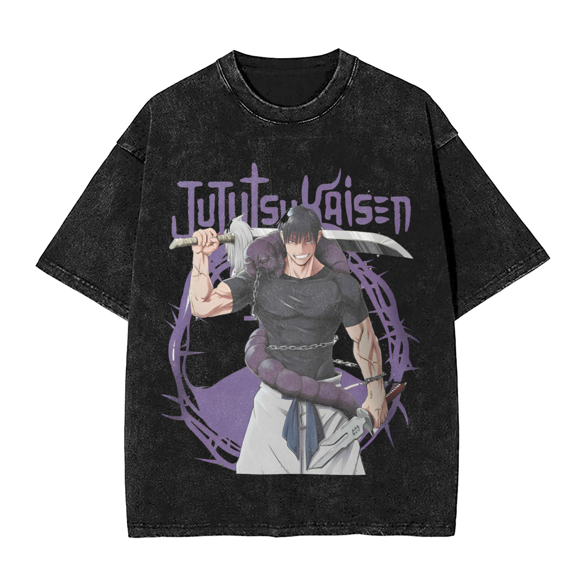 Oversized Washed T Shirt Jujut - огляд і ціна Anime Girl Merchandise