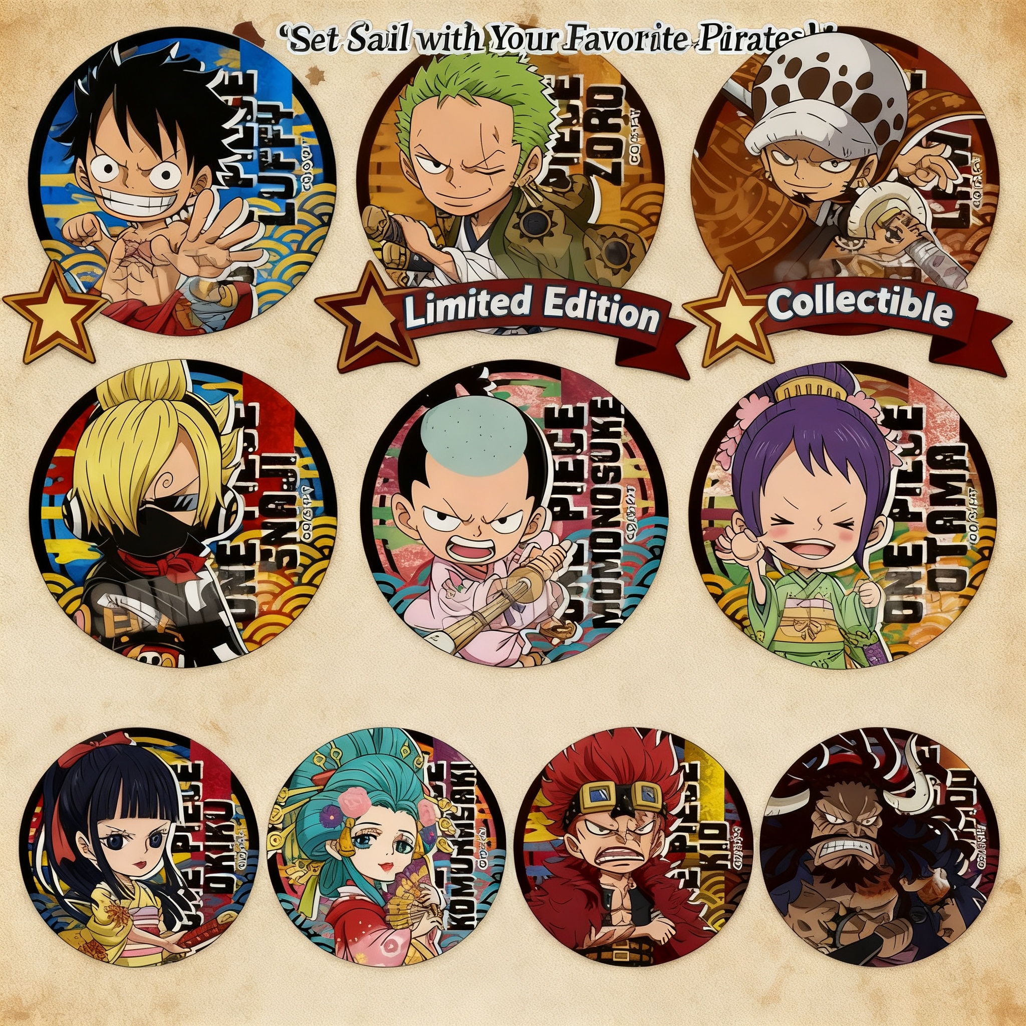 One Piece Anime Badge Collecti - огляд і ціна Anime Merchandise Types