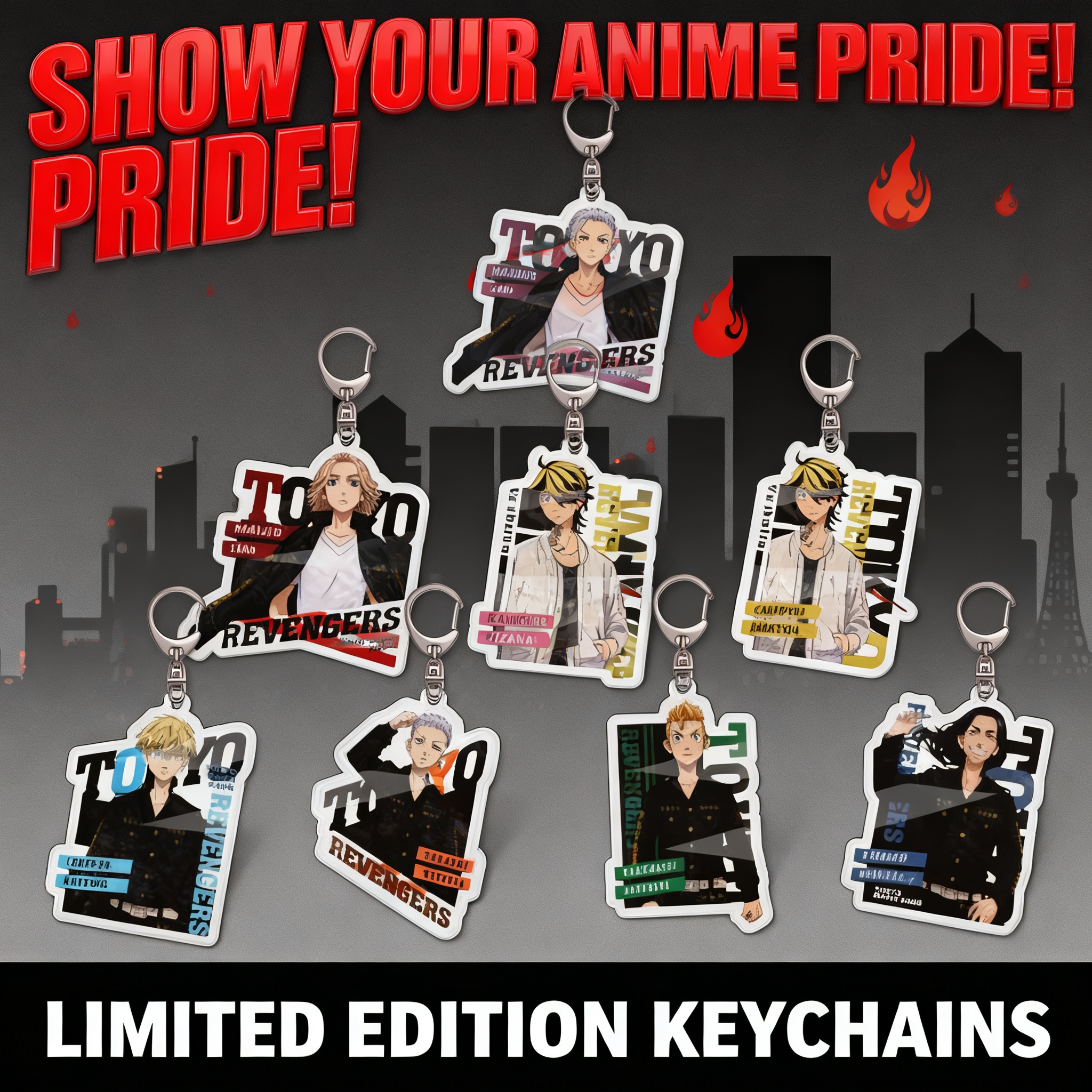 Acrylic Keychain Tokyo Revenge - огляд і ціна Anime Merchandise In Tokyo
