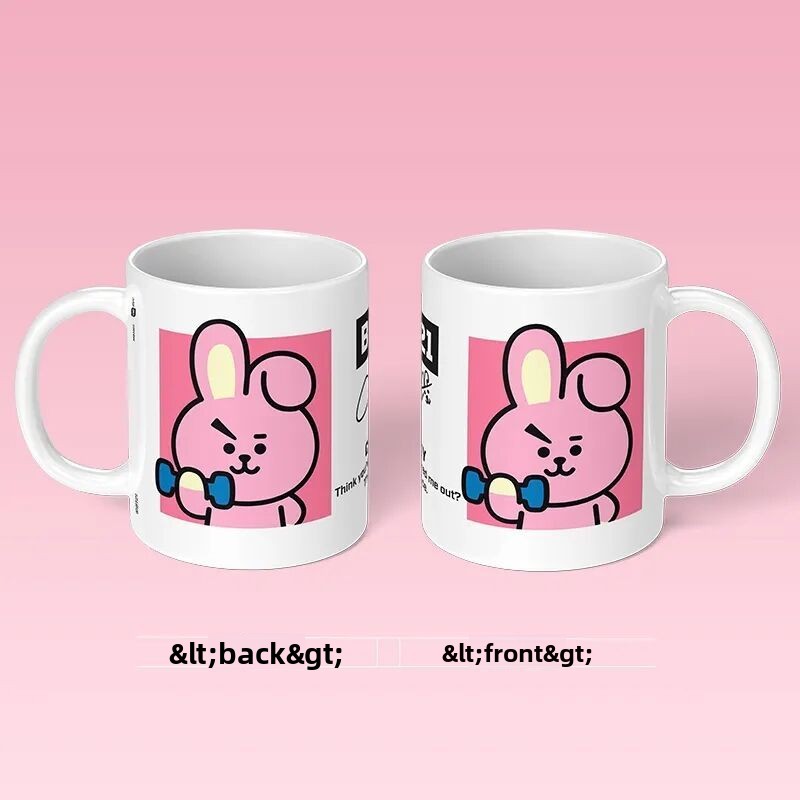 BT21 cartoon cute ceramic mug  - огляд і ціна Anime Merchandise Mugs