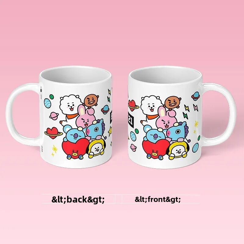 BT21 cartoon cute ceramic mug  - огляд і ціна Anime Merchandise Mugs