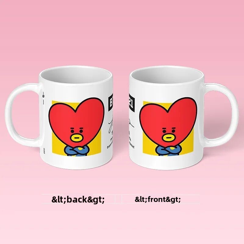 BT21 cartoon cute ceramic mug  - огляд і ціна Anime Merchandise Mugs