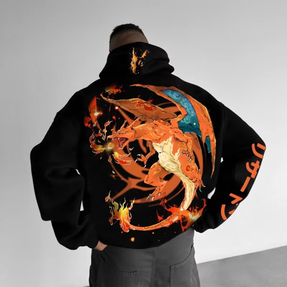 Pokemon Hoodie Charizard Print - огляд і ціна Anime Merchandise Store Japan