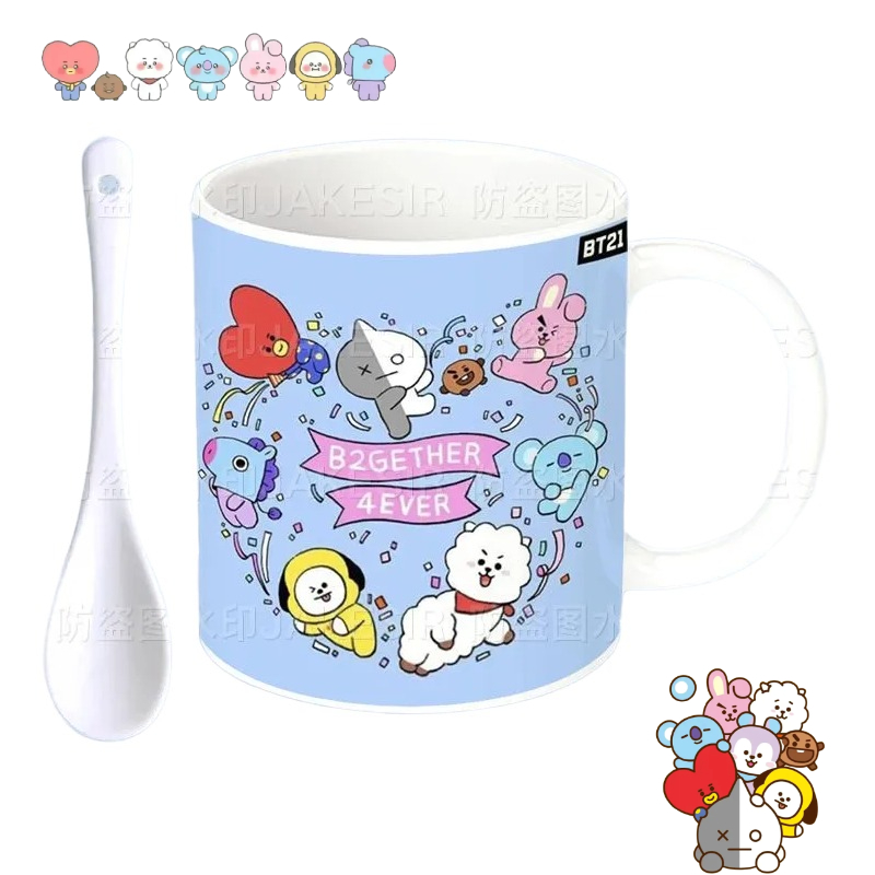 BT21 anime cartoon cute cerami - огляд і ціна Anime Merchandise Mugs